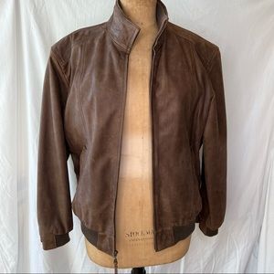 Jos. A. Bank Leather Jacket Brown Medium NWOT